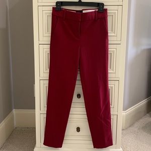 Red J. Crew Cameron Pants